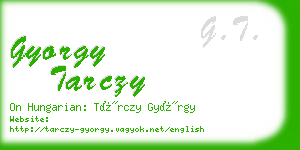 gyorgy tarczy business card